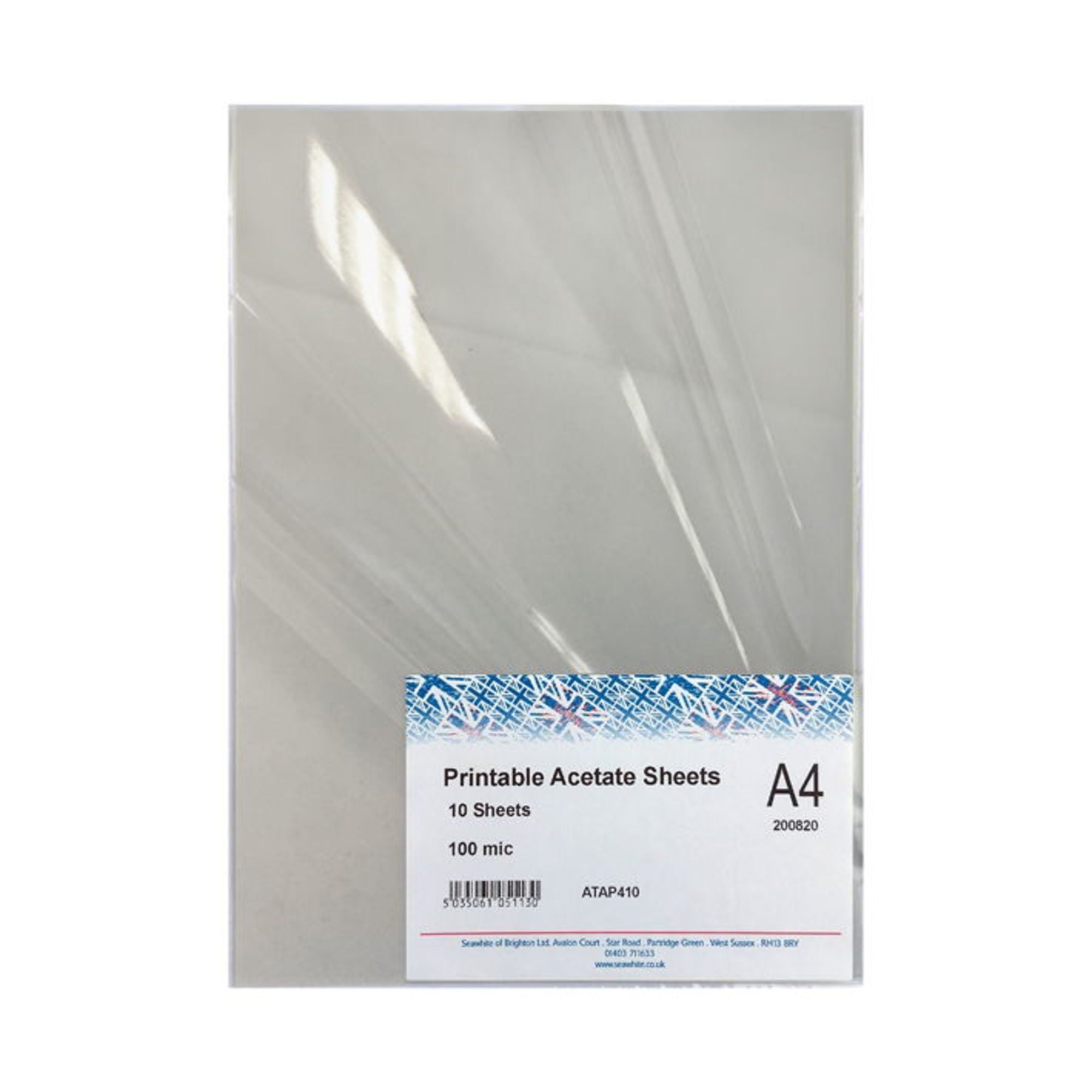 SWHATAP410-2 Transcopy Clear Acetate, 0.1mm A4 (10 sheets)