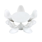 Panton Chairs with Table, White, 1:25 (4 pcs)