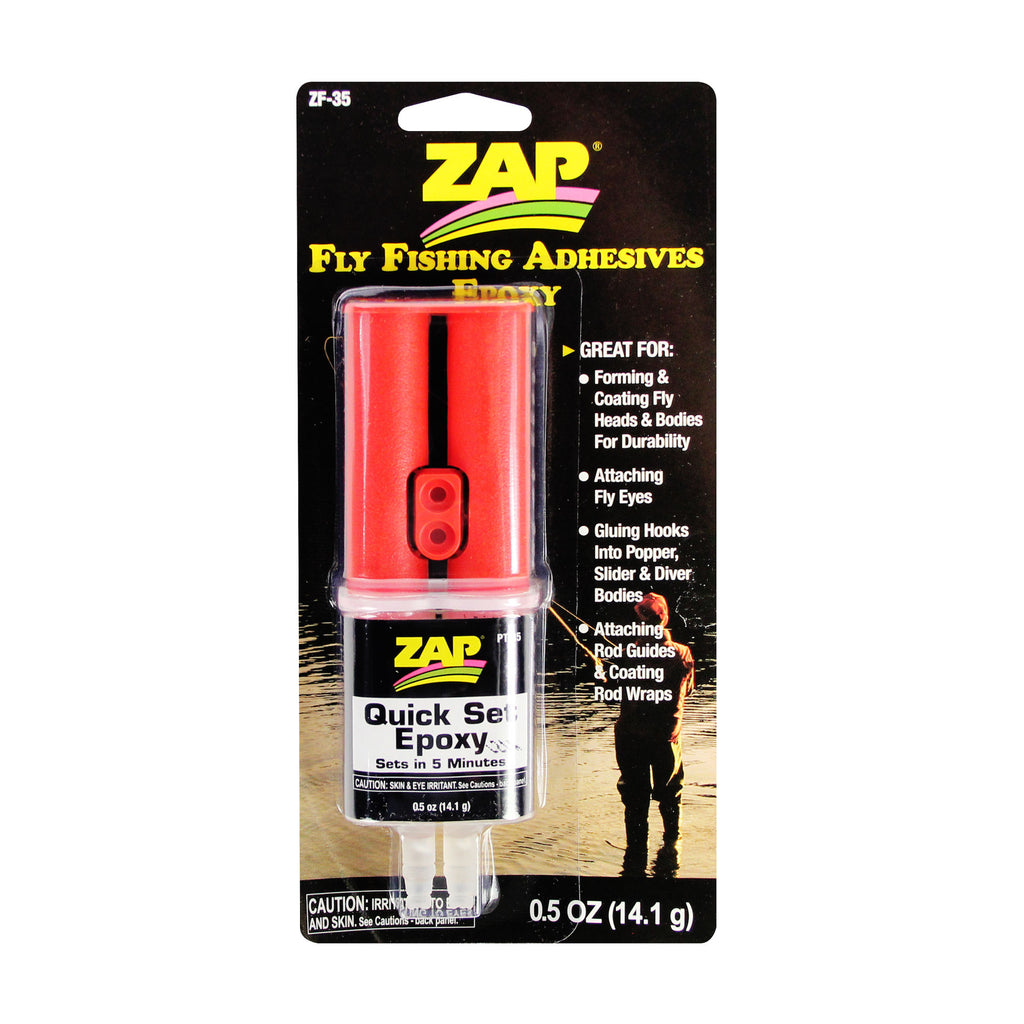 ZAPZF-35-1 [file:ZAPZF-35-1.jpg] Fly Fishing Adhesives Quick Set Epoxy Glue (0.5oz, 14.1g)