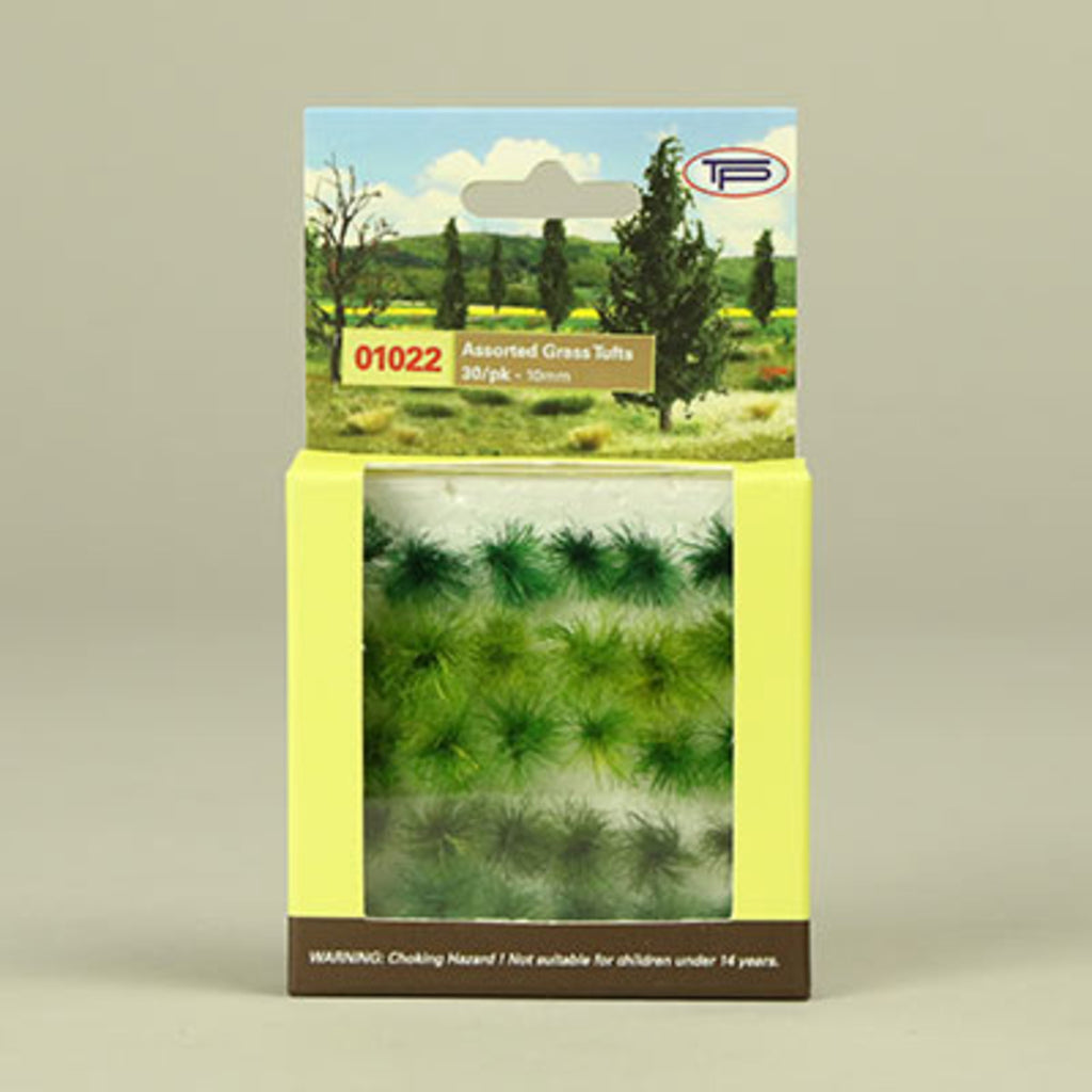 Tufts '10mm' (30 pcs) assorted greens