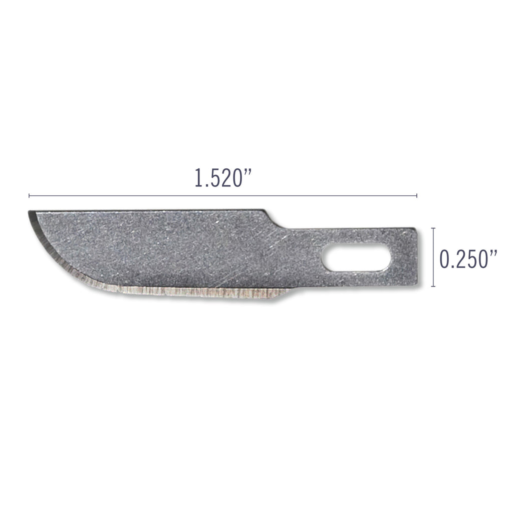 #10 Curved Edge Blade, Shank 0.25" (0.58 cm) (100 pcs) (Bulk)