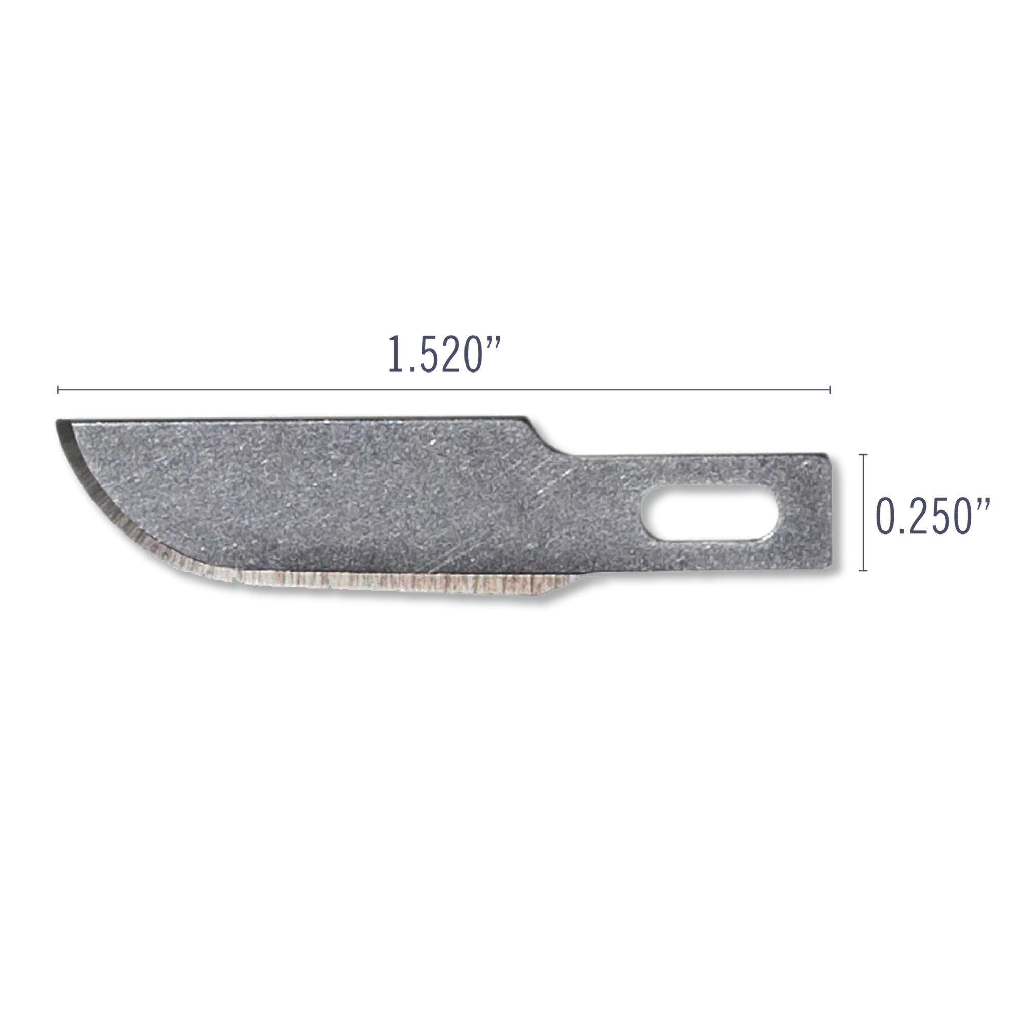 #10 Curved Edge Blade, Shank 0.25" (0.58 cm) (100 pcs) (Bulk)