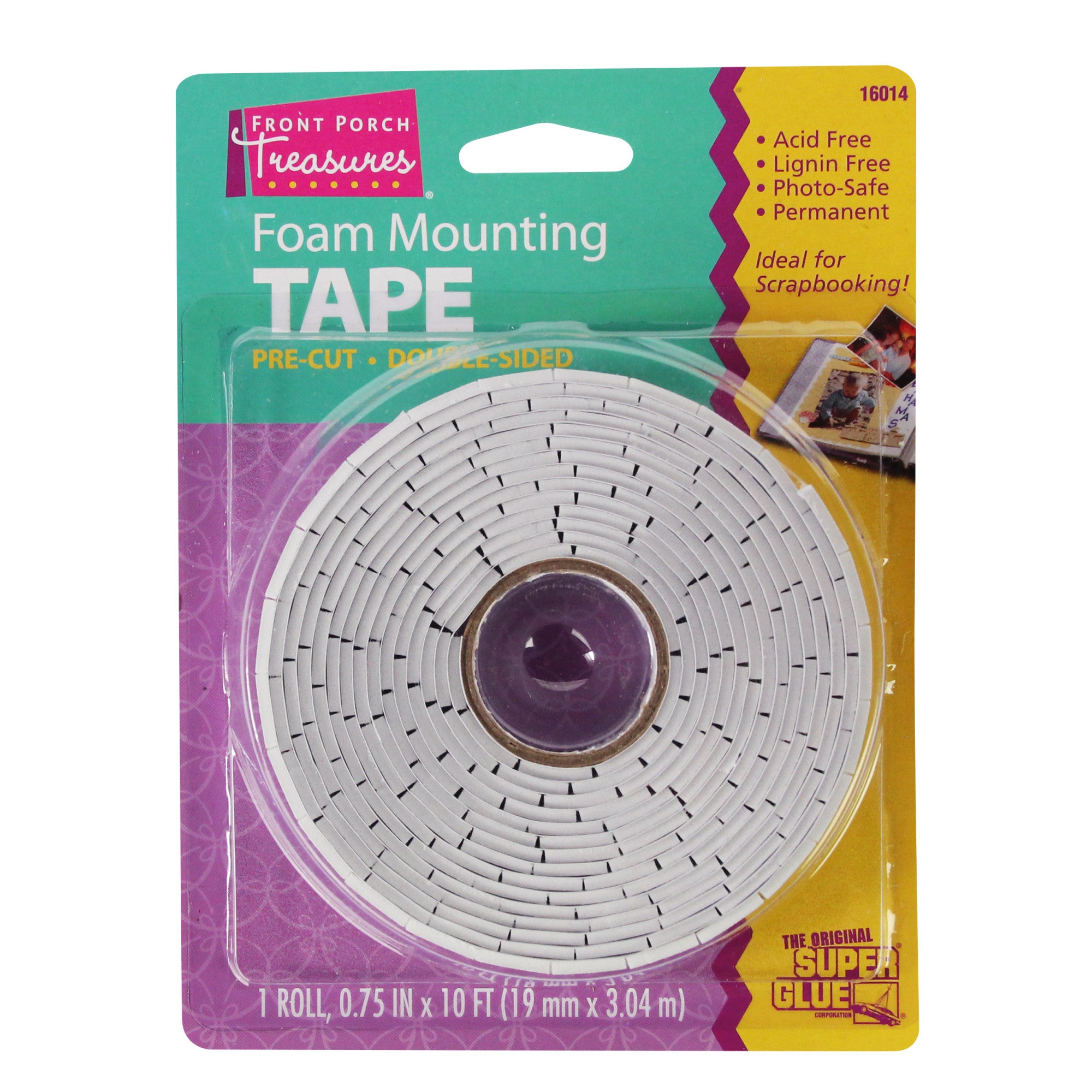Foam Mounting Tape, Double-Sided (5/8in  36in)