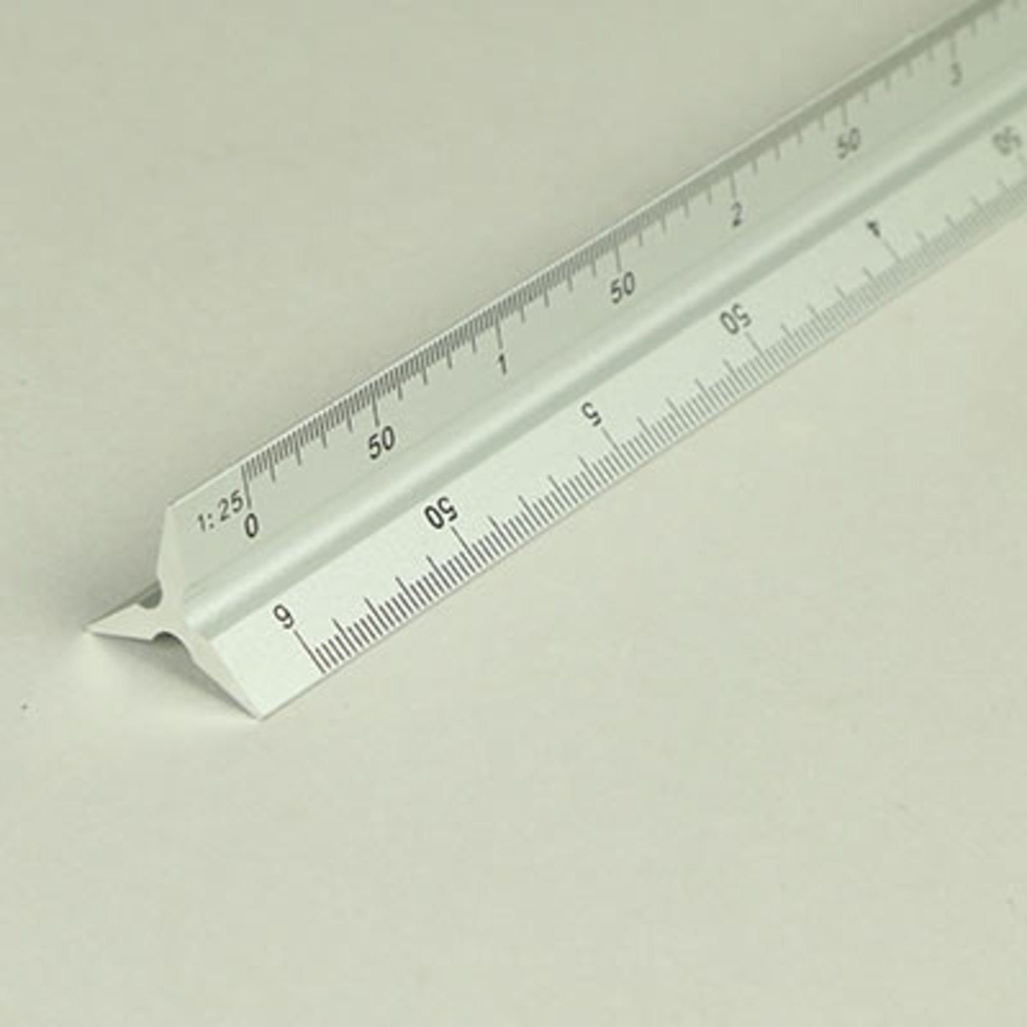 Scale rule, aluminium 300mm
