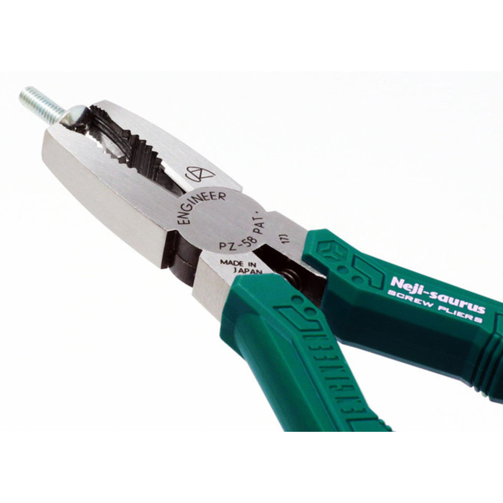 Pliers, PZ-58 Neji-Saurus Screw Pliers, 160mm (Combi Style, Green)