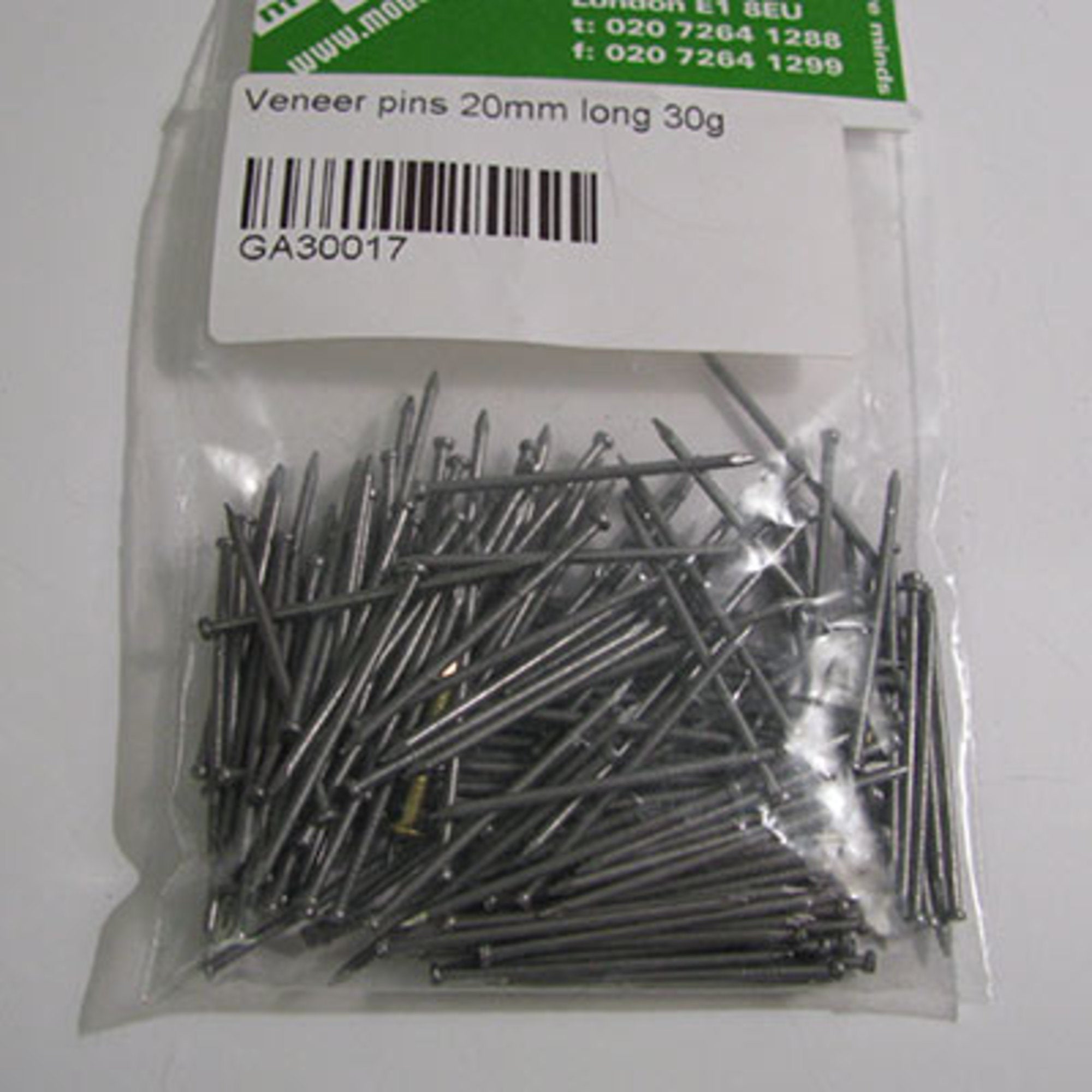 Veneer pins 30g 20mm long