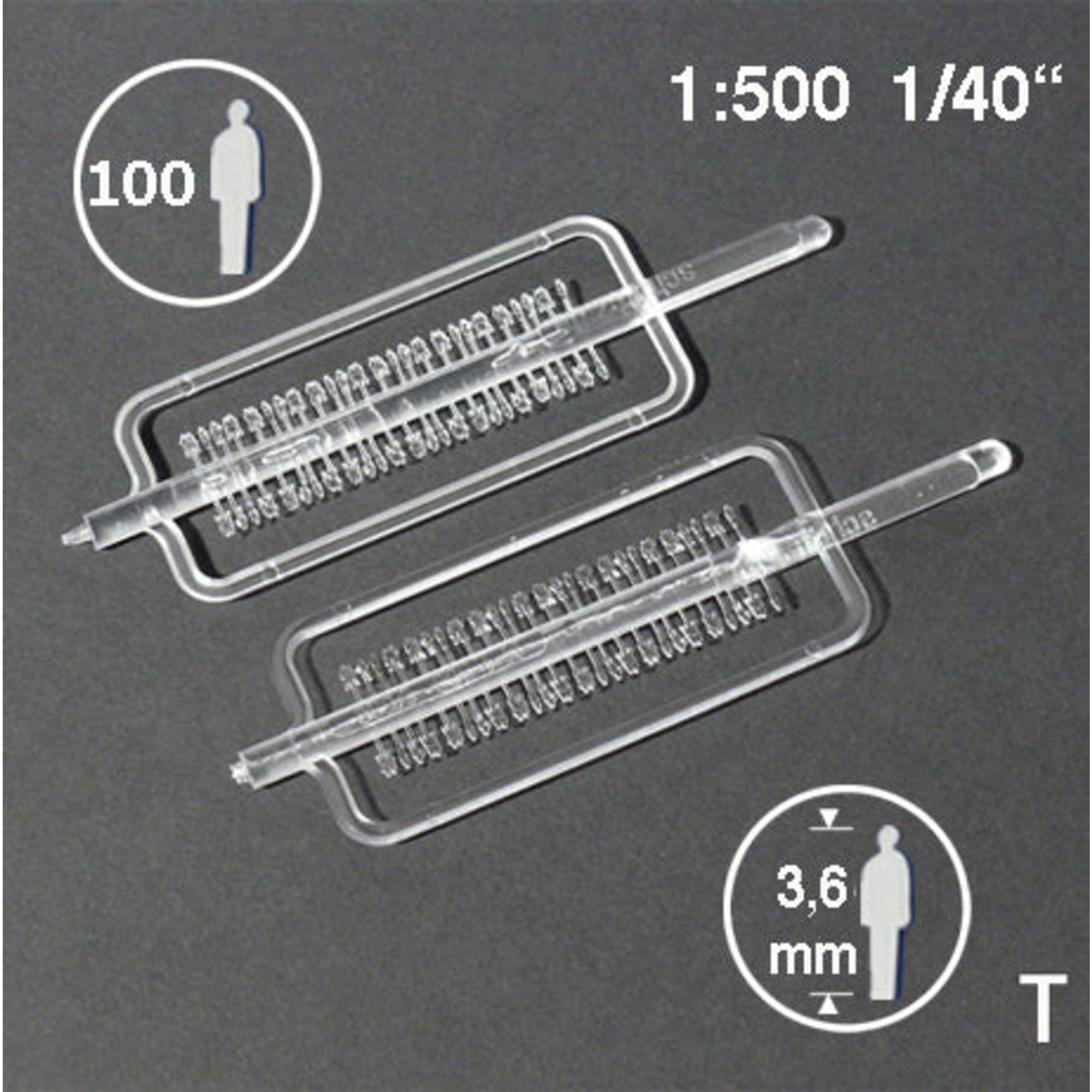 Silhouette Figures Clear 1:500 H = 3.6mm (100 pcs)