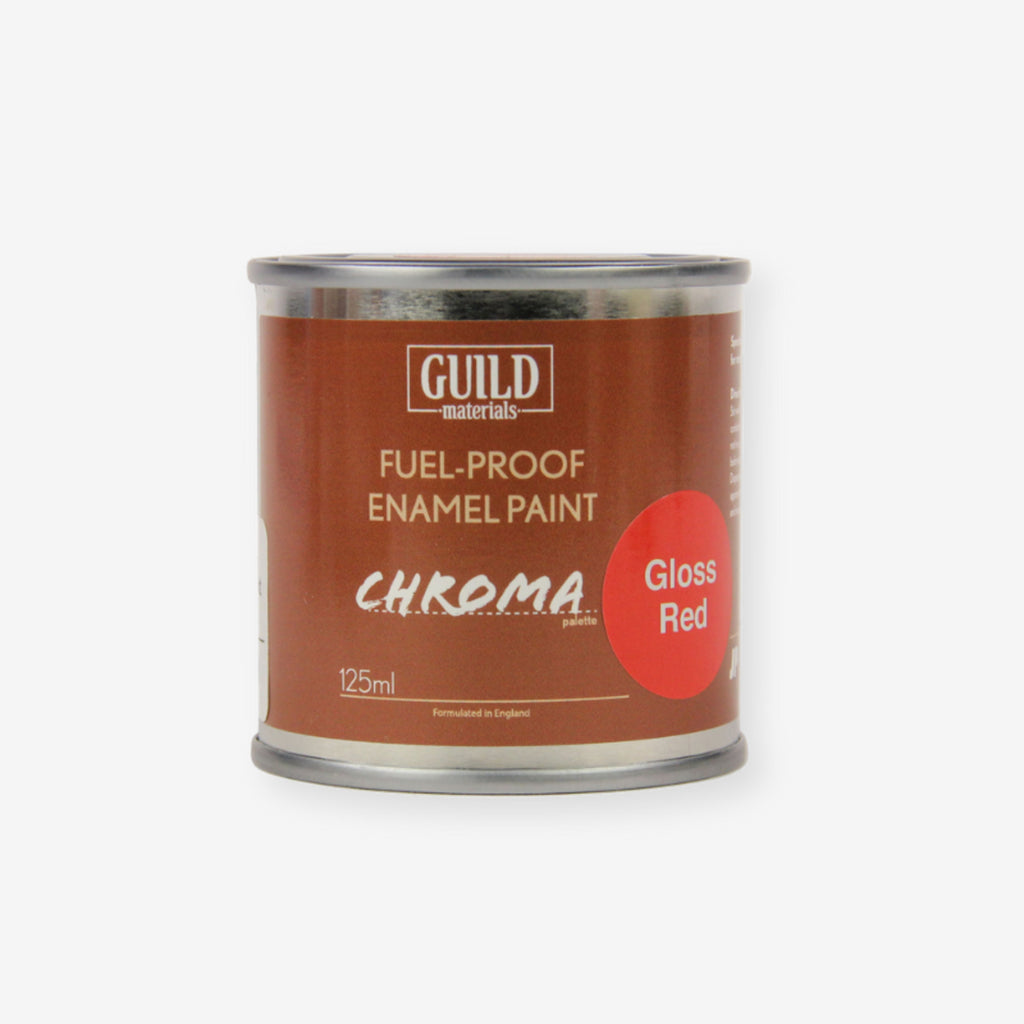 Chroma Enamel Fuelproof Paint Gloss Red (125ml Tin)