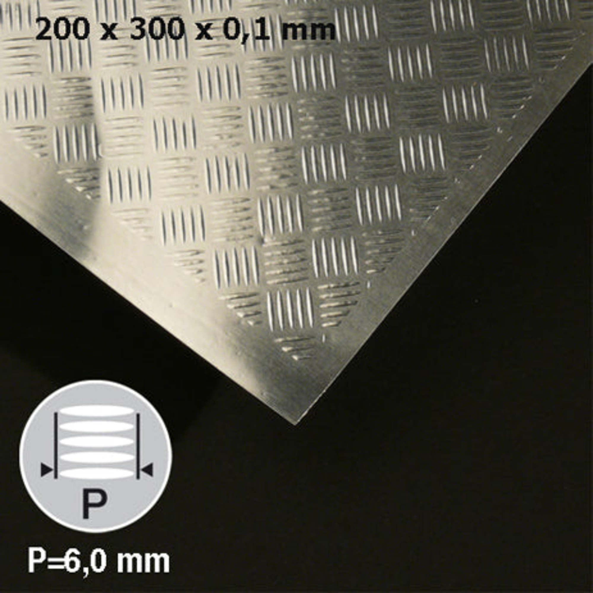 Aluminium Bulb Plate - 0.5 x 200 x 295mm Double H = 3.6mm