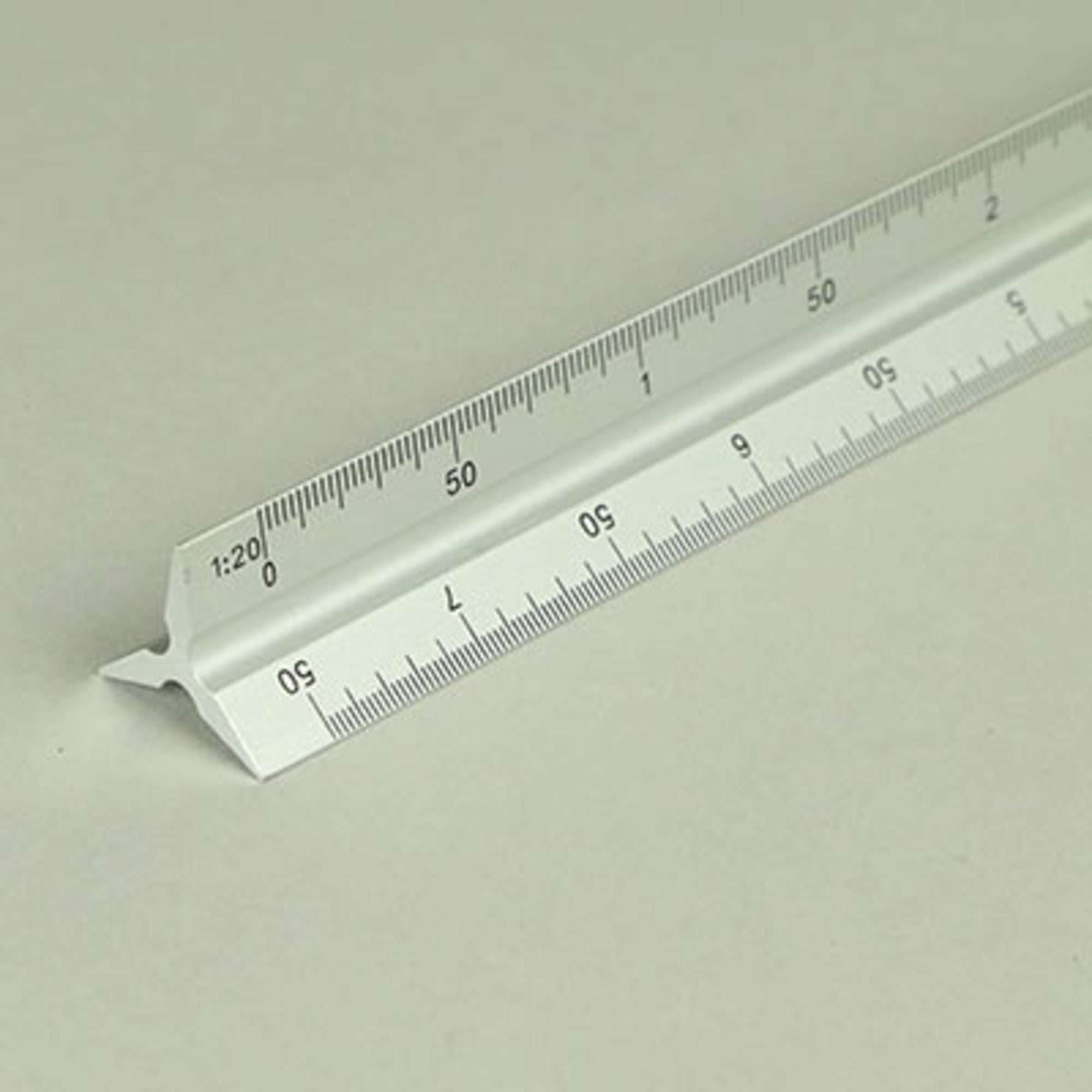 Scale rule, aluminium 300mm