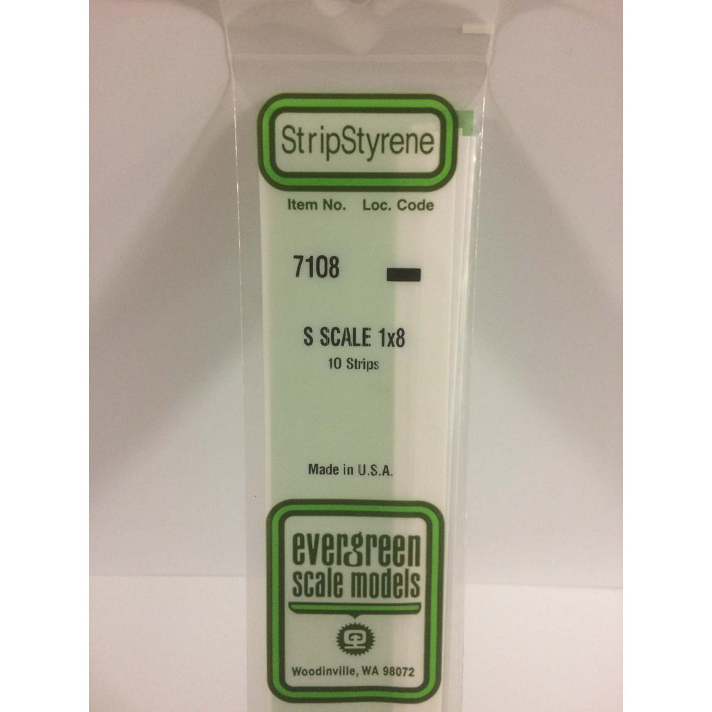14in (~35cm) S-Scale Strip .015  .125in (1  8) (~0.38  3.17mm) (10 per pack)