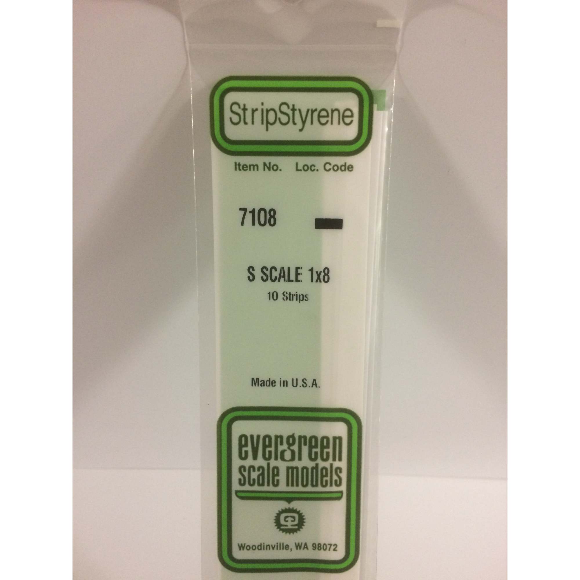 14in (~35cm) S-Scale Strip .015  .125in (1  8) (~0.38  3.17mm) (10 per pack)