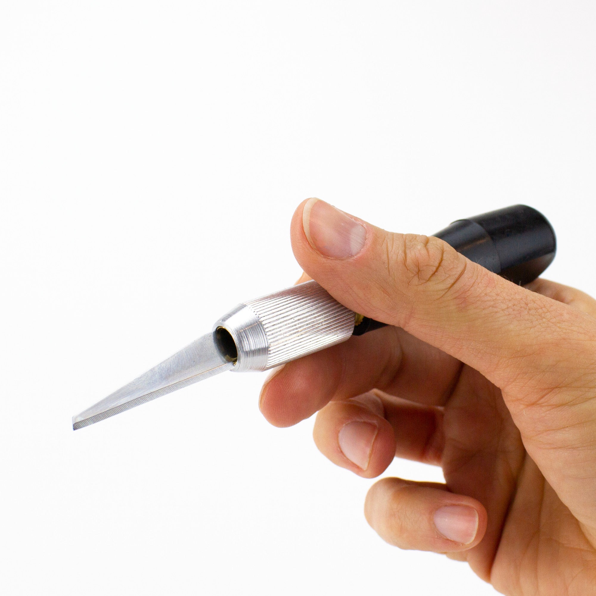 K7 Wood Carving Knife, Black Plastic Handle with Scabbard (Carded)