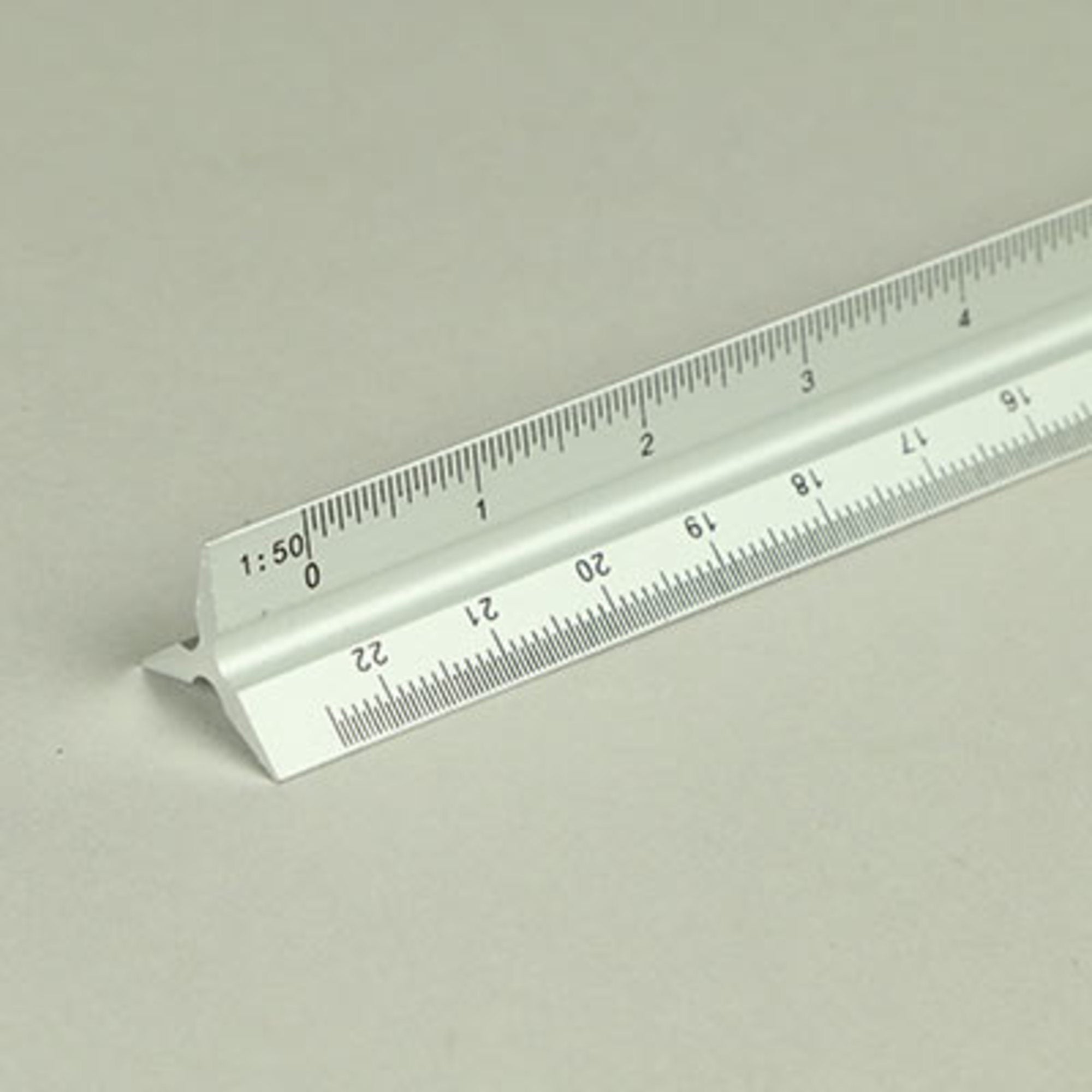 Scale rule, aluminium 300mm