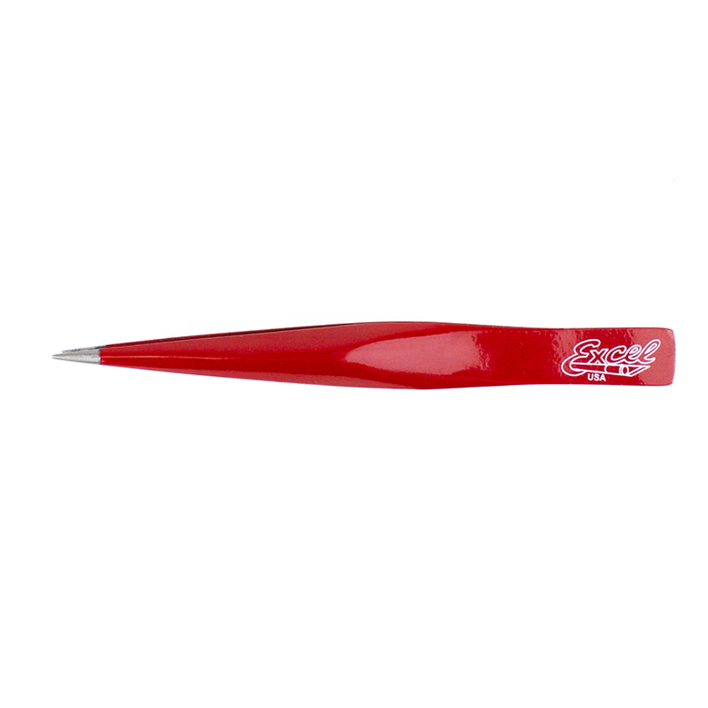 Hollow Handle Ultra Fine Point Tweezers, Red (Carded)