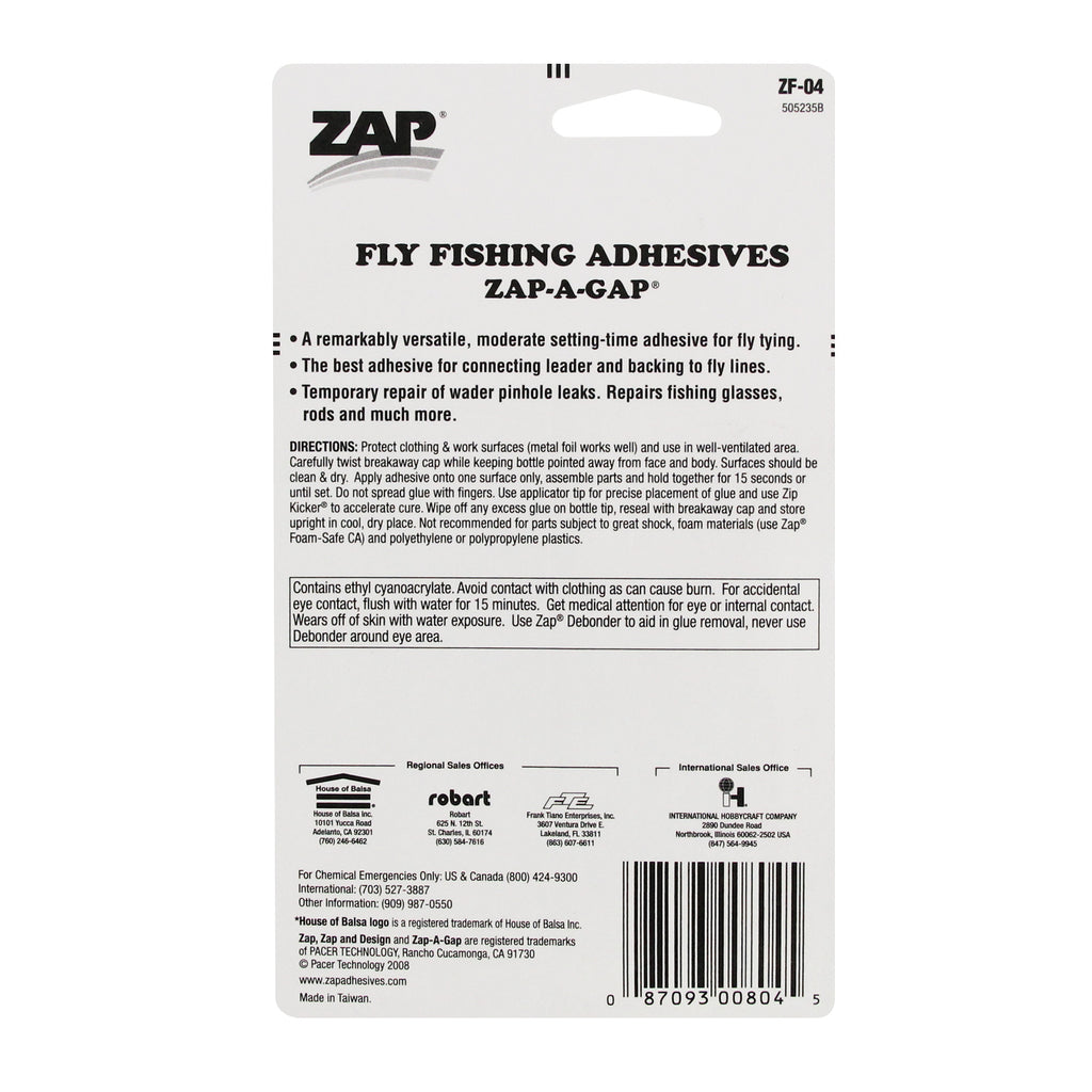 Fly Fishing Adhesives Zap-A-Gap Medium (0.25oz, 7g)