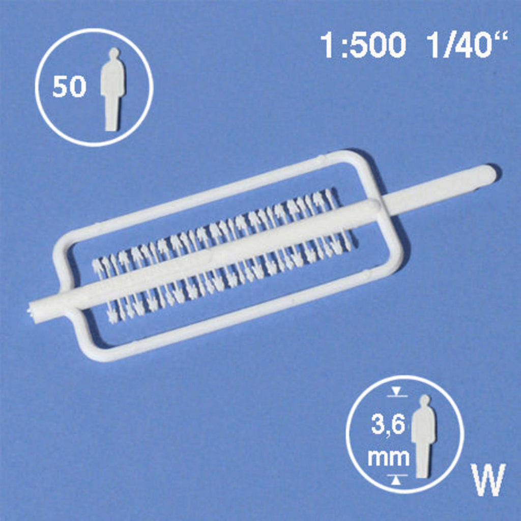 Silhouette Figures White 1:500 H = 3.6mm (50 pcs)