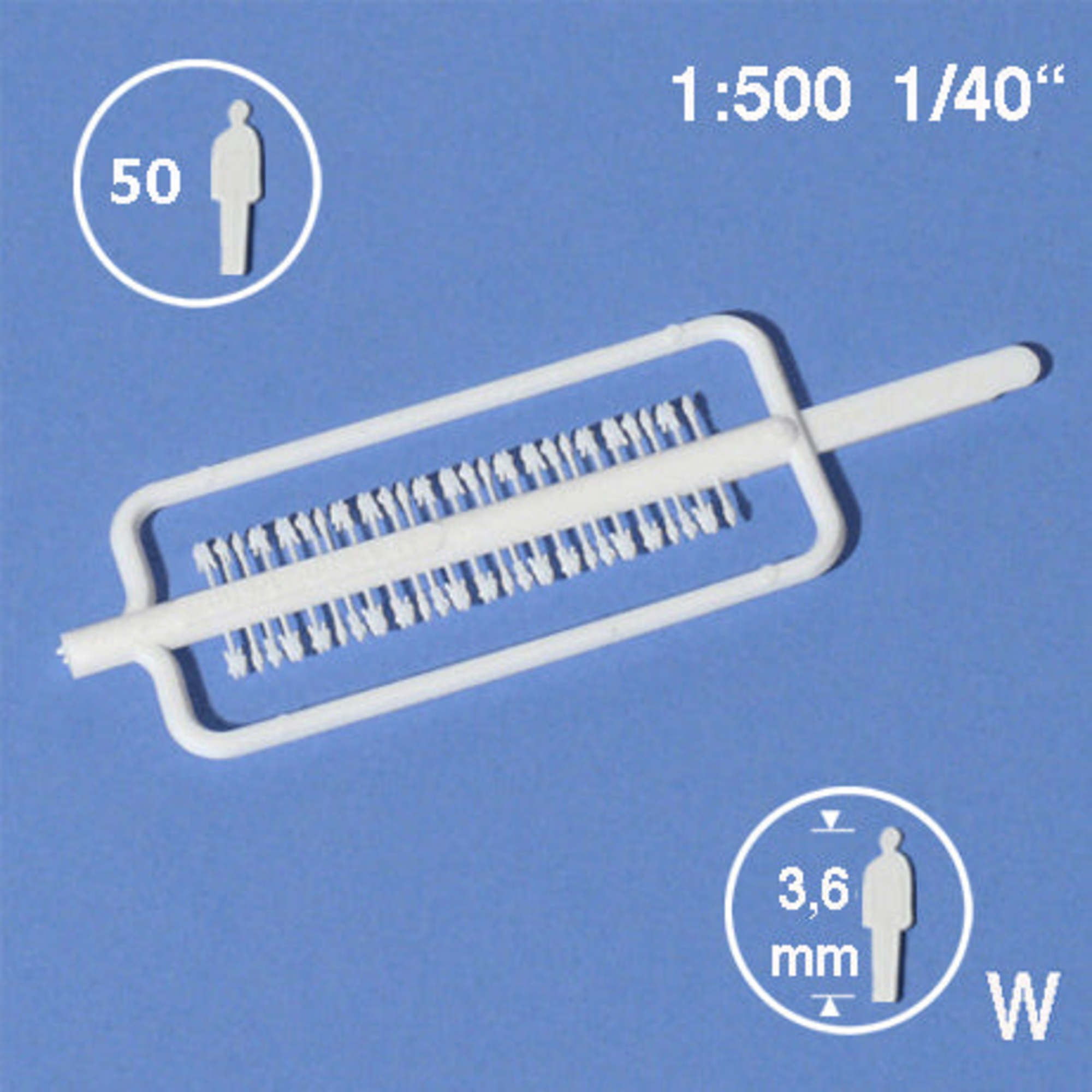 Silhouette Figures White 1:500 H = 3.6mm (50 pcs)