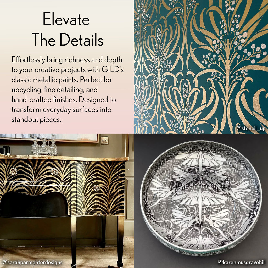 GILD Acrylic Gilding Enamel Paint, Bronze (30ml Jar)