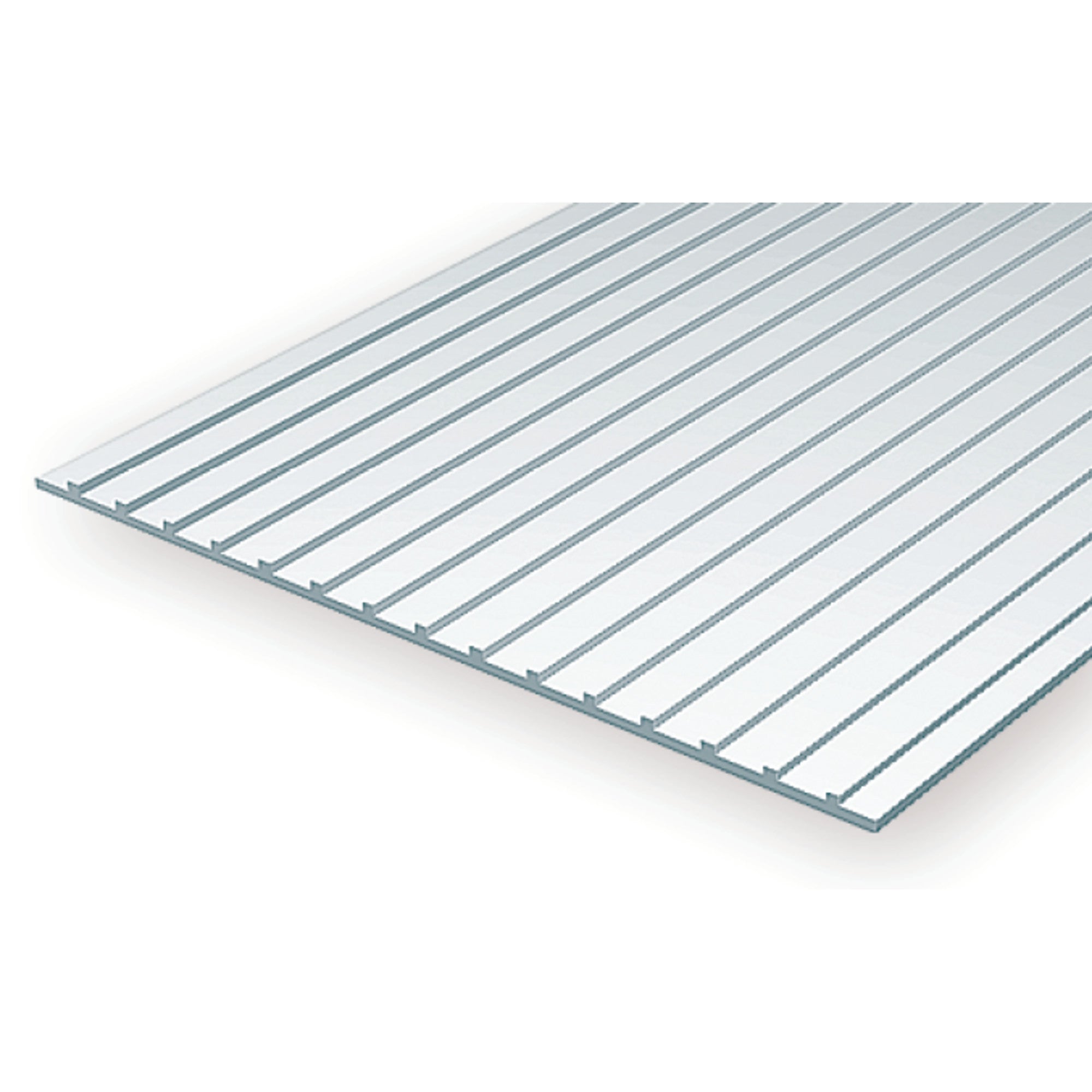 6x12in (~15x30cm) Seam Roofing Sheet .040in (~1.0mm) Thick 1/4in Groove Spacing (1 per pack)