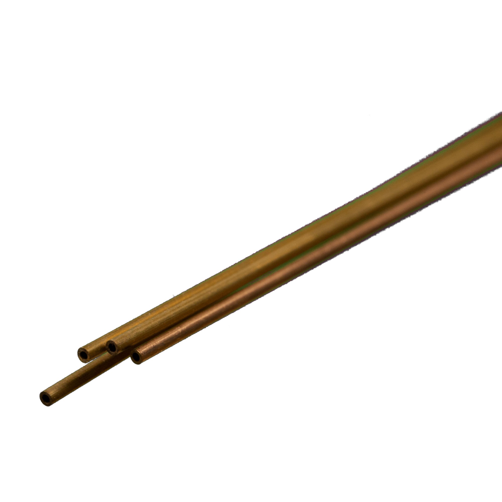 1mm Brass Round Tube, .225mm Wall (300mm long) (4 pcs)