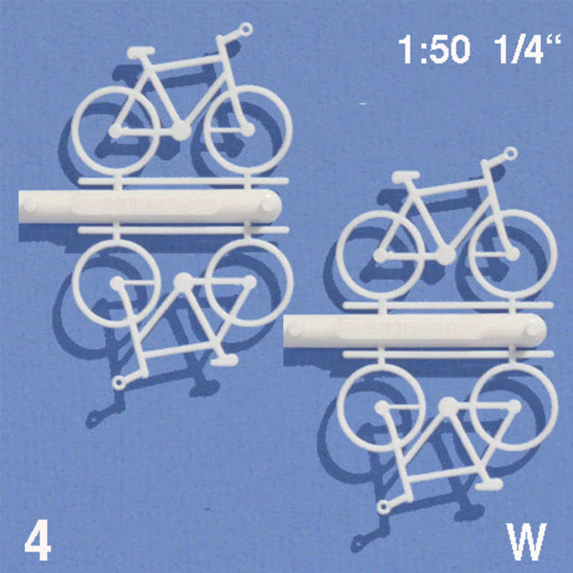 Bicycles White 1:50 (4 pcs)