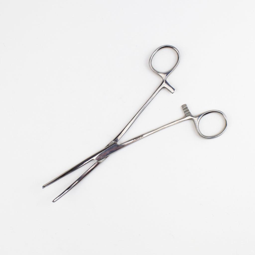 7.5in Curved Nose Stainless Steel Hemostats (Carded)