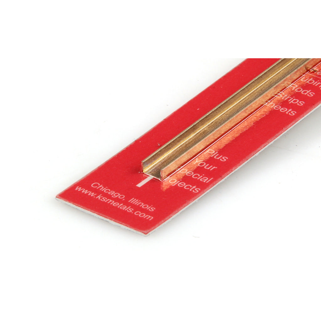 C-Channel Brass 1/8in  300mm - .014in Wall