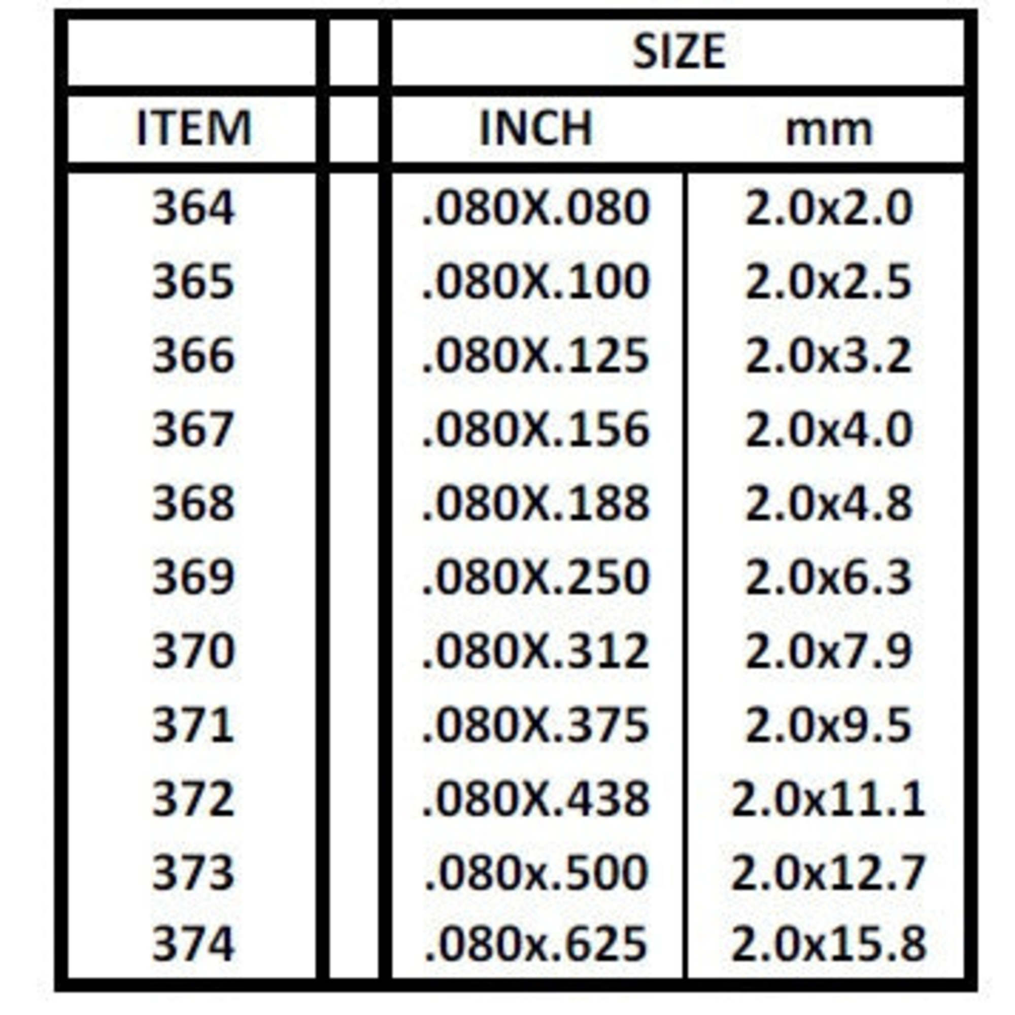 24in (~60cm) Strip .040x.080in (~1.0x2.0mm) (15 per pack)
