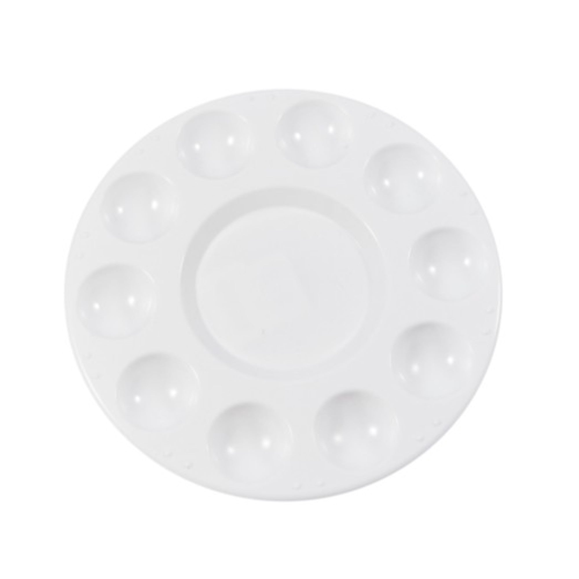 Circular Palette, White Plastic, 10 Well