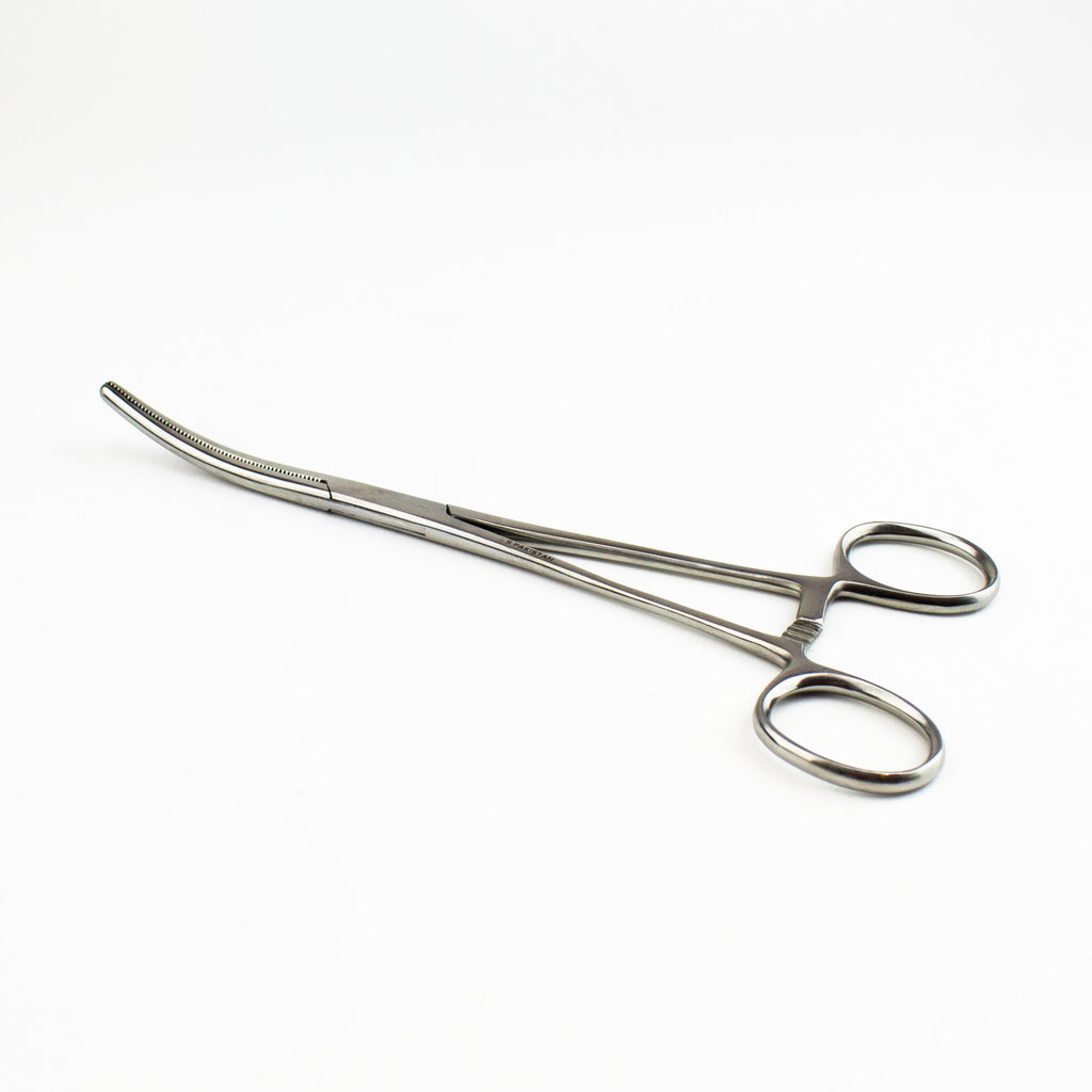 7.5in Curved Nose Stainless Steel Hemostats (Carded)