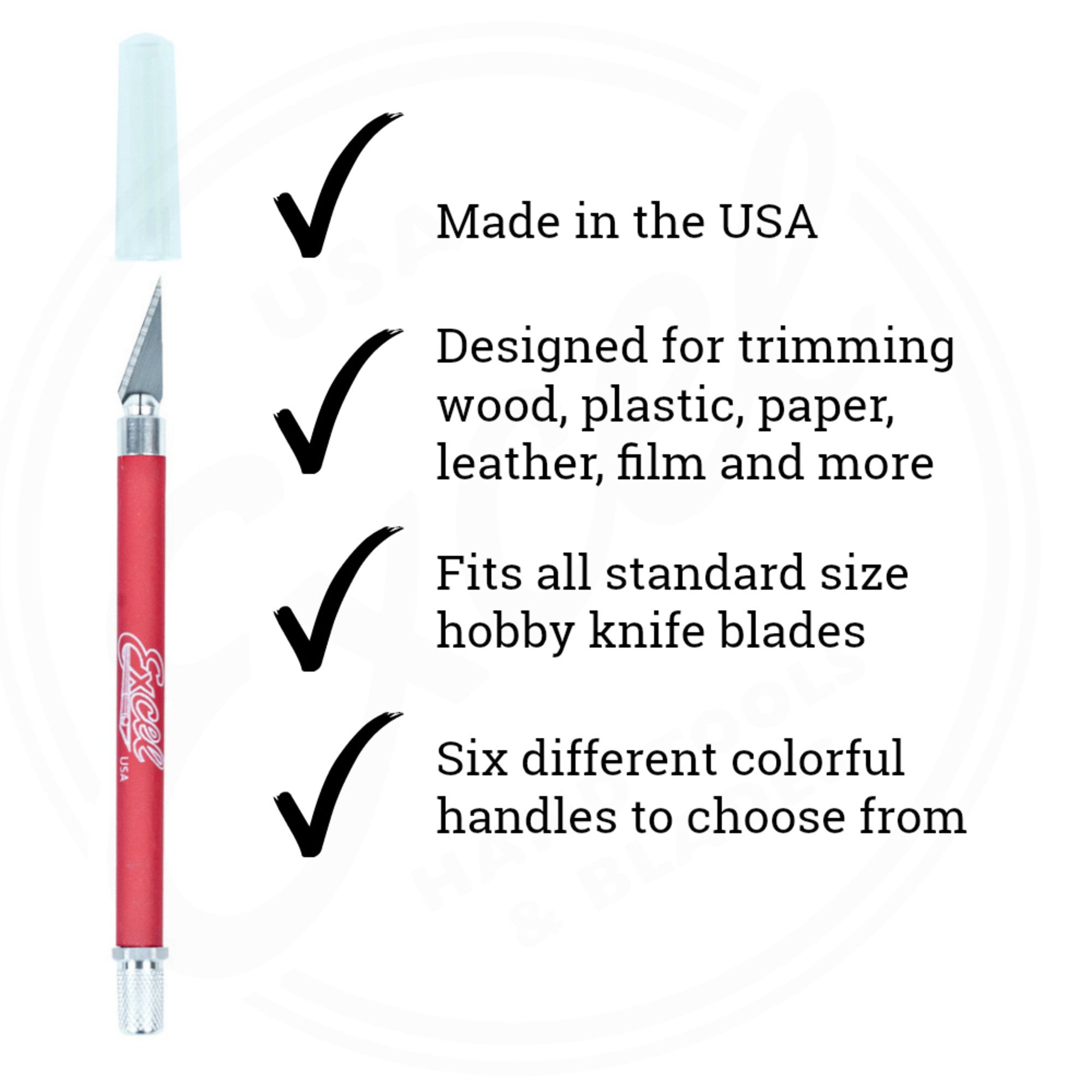 K18 Grip-On Knife with Safety Cap (#11 Blade), Red (Carded)
