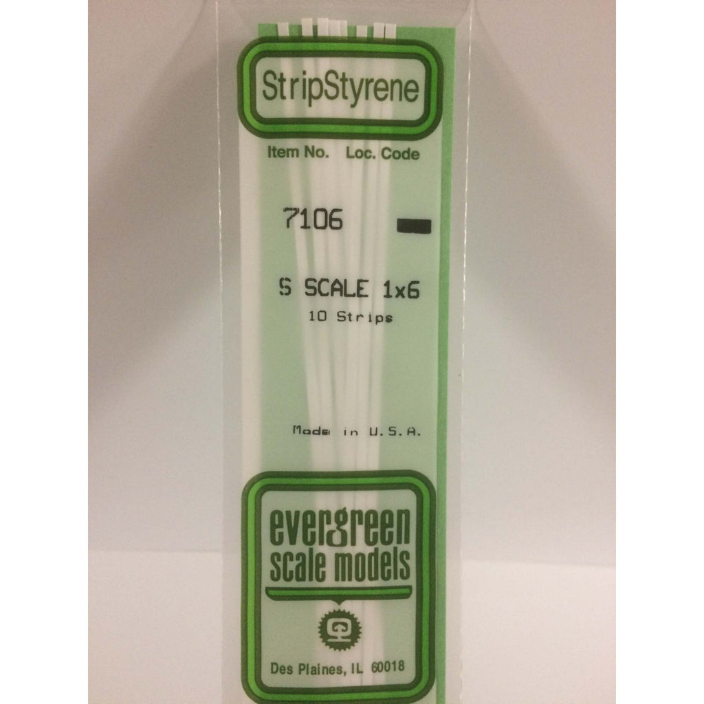 14in (~35cm) S-Scale Strip .015  .093in (1  6) (~0.38  2.36mm) (10 per pack)