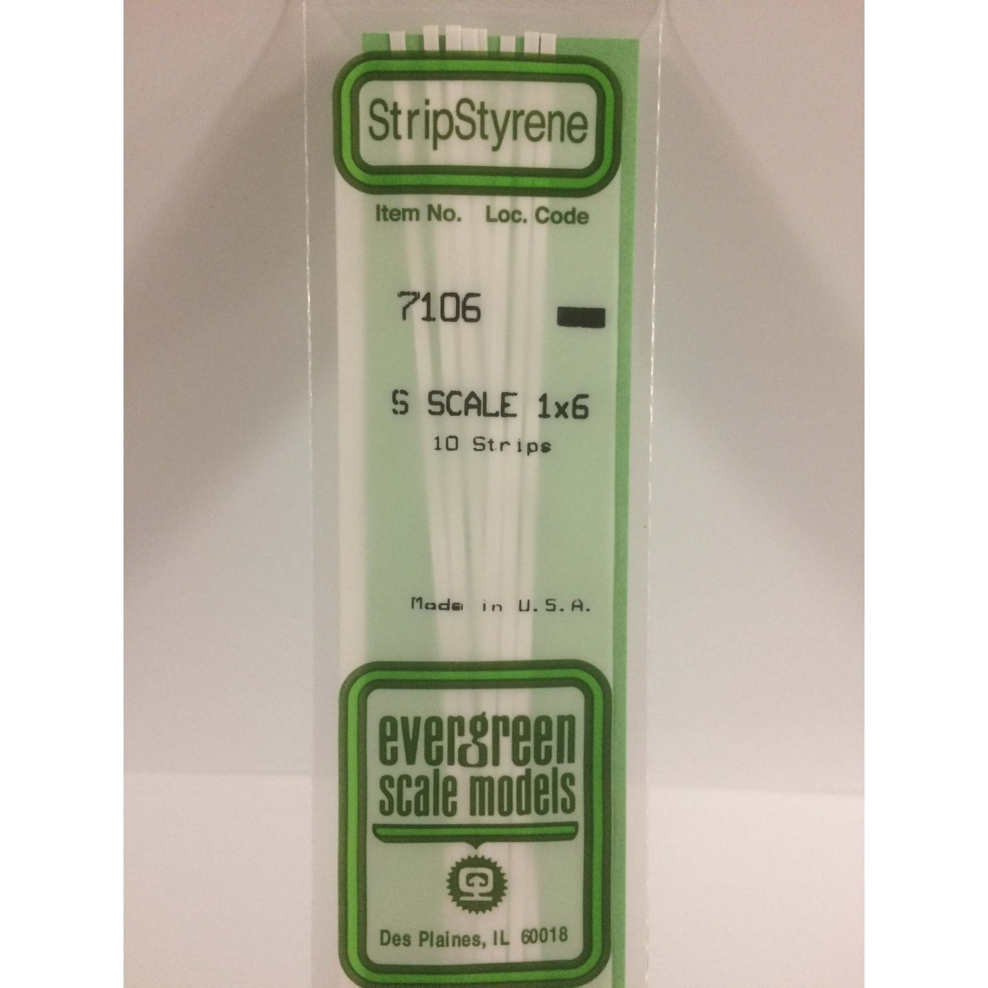 14in (~35cm) S-Scale Strip .015  .093in (1  6) (~0.38  2.36mm) (10 per pack)