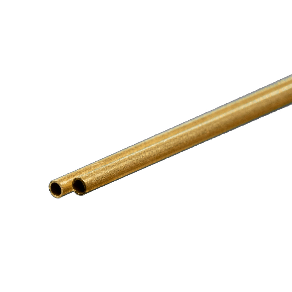 Brass Round Tube 1/16  12in - .006in Wall (2 pcs)