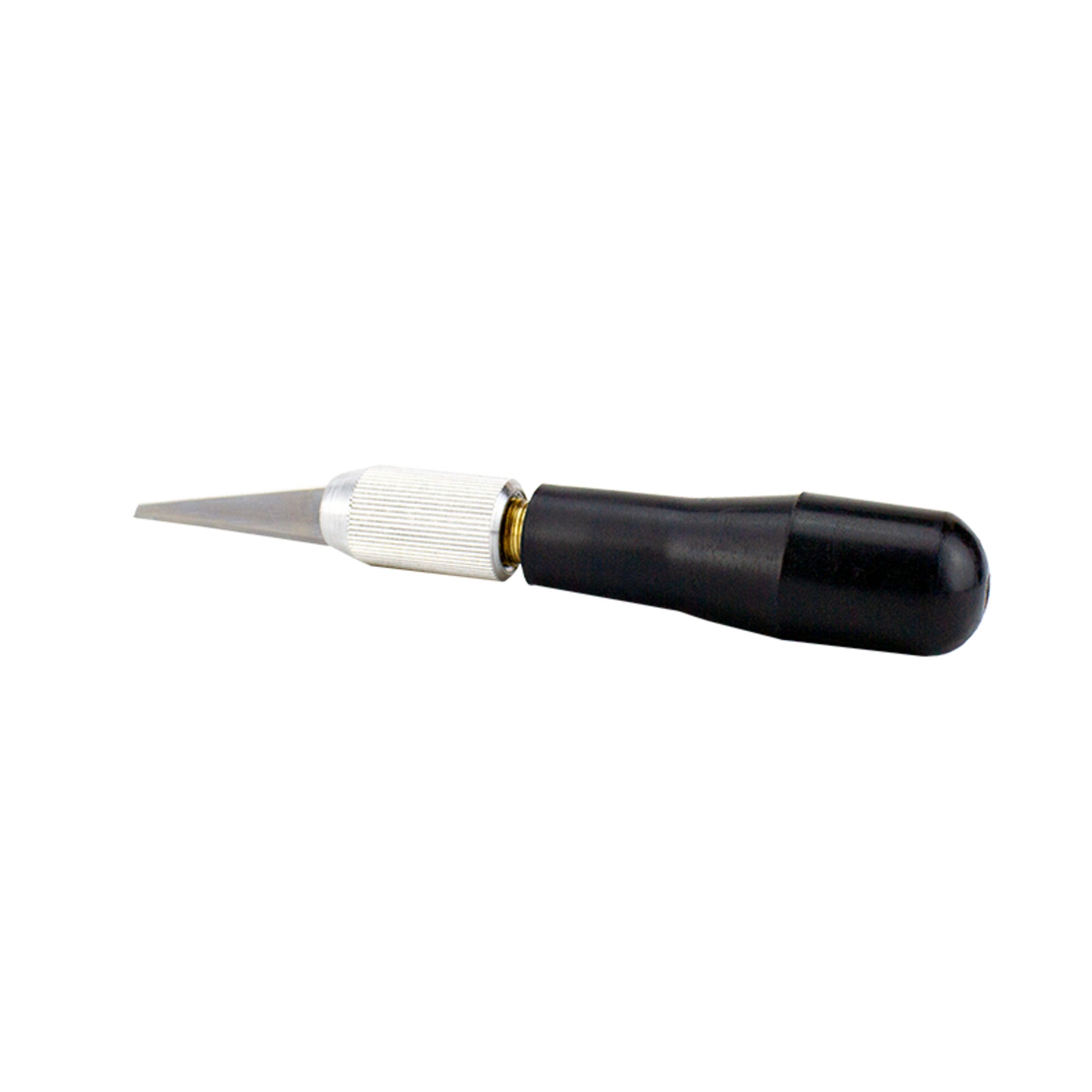 K7 Wood Carving Knife, Black Plastic Handle with Scabbard (Carded)