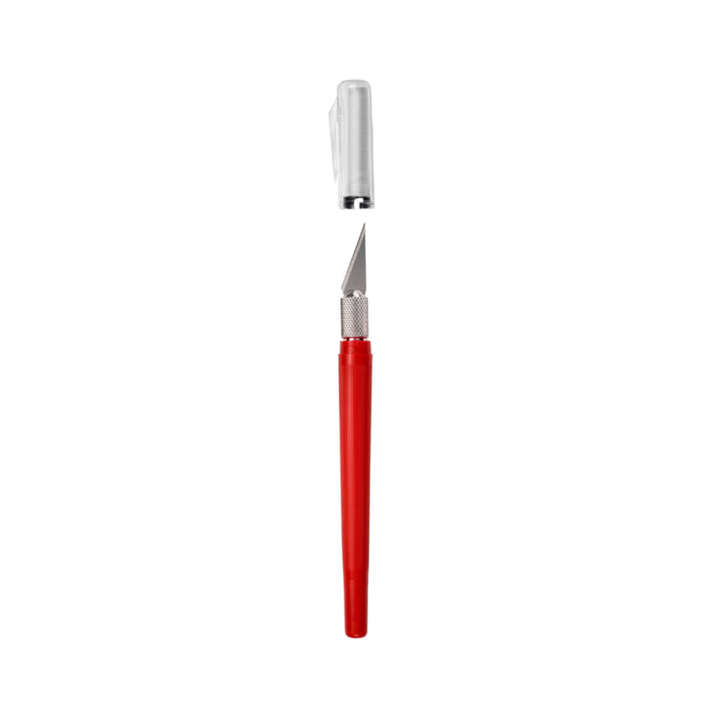 K40 Pocket Clip-on Knife with Twist-off Cap, Red (Carded)