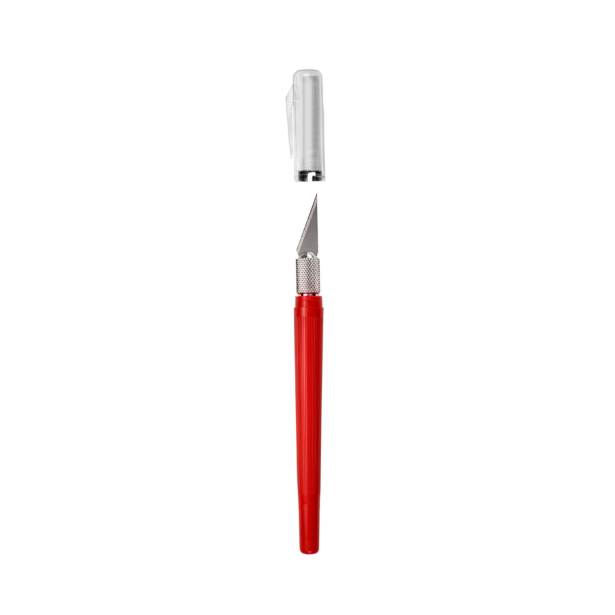 K40 Pocket Clip-on Knife with Twist-off Cap, Red (Carded)