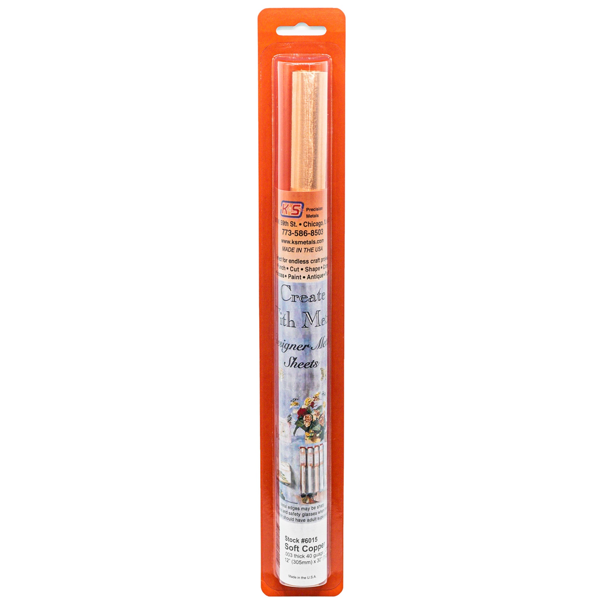 Copper Shim/Foil .003in (40ga) 12x30in