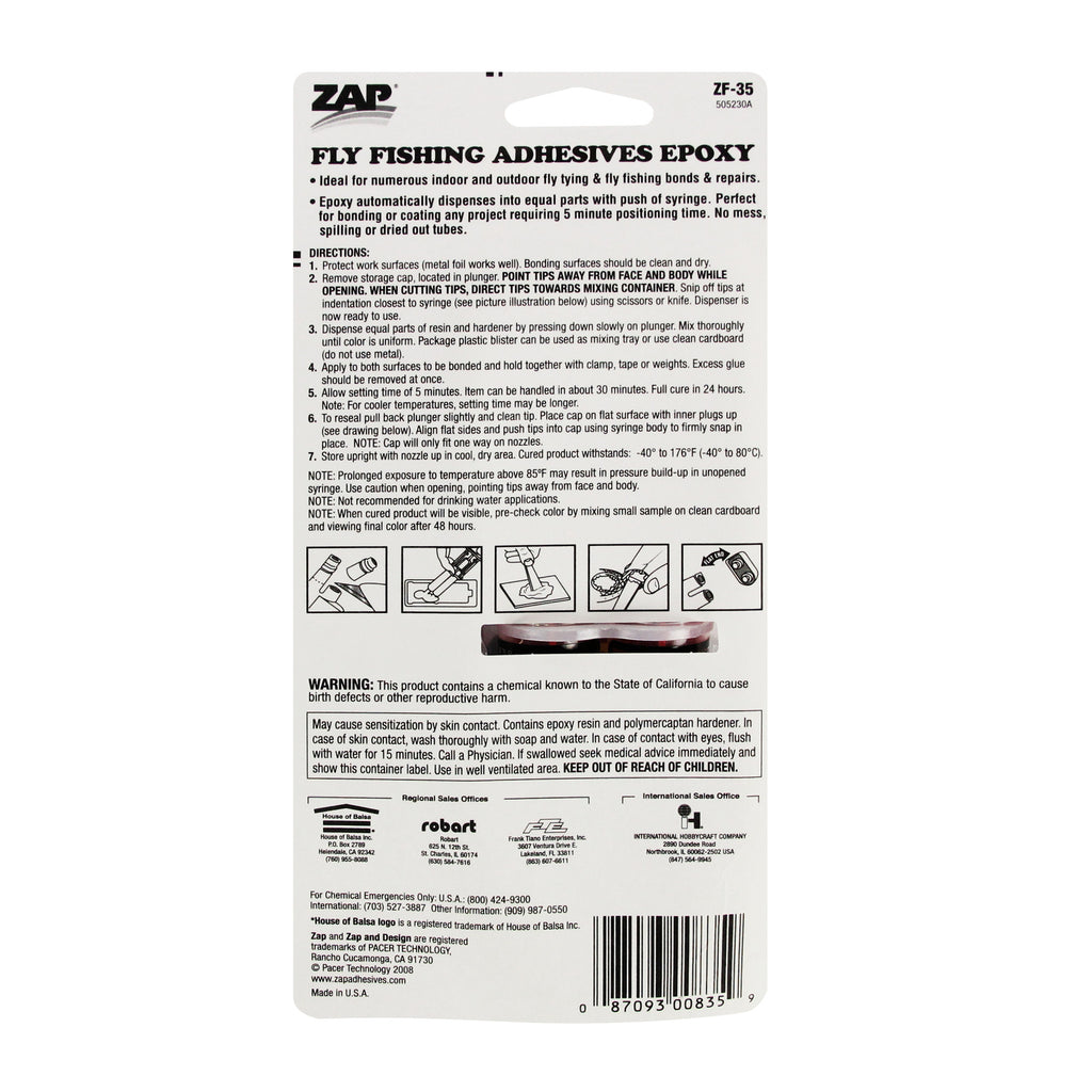 Fly Fishing Adhesives Quick Set Epoxy (0.5oz, 14.1g)