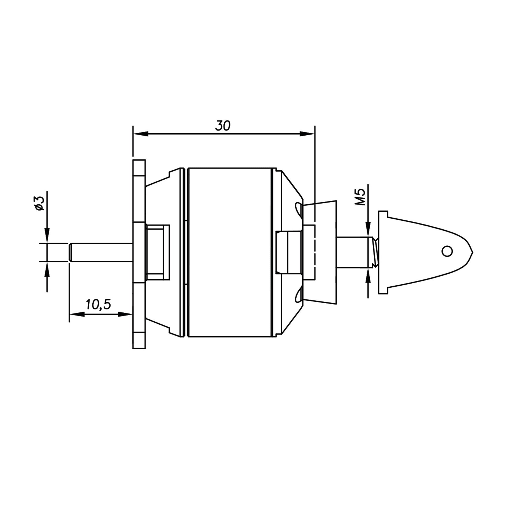 Brushless Motor 2830 1000KV (2-3S)