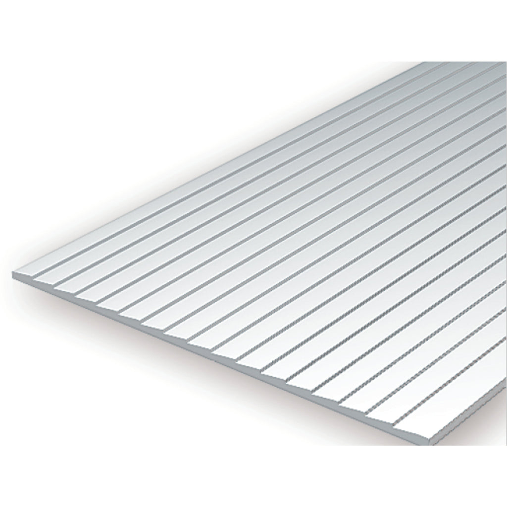 12x24in (~30x60cm) Clapboard Siding Sheet .040in (~1.0mm) Thick .030in (~0.75mm) Spacing (1 per pack)