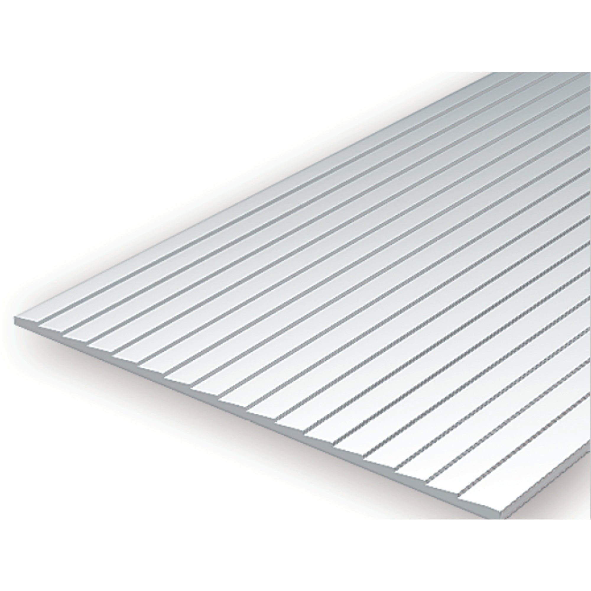 12x24in (~30x60cm) Clapboard Siding Sheet .040in (~1.0mm) Thick .030in (~0.75mm) Spacing (1 per pack)