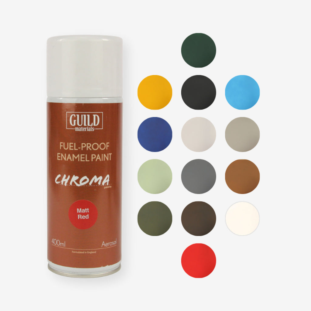 Chroma Enamel Fuelproof Paint Matt Red (400ml Aerosol)