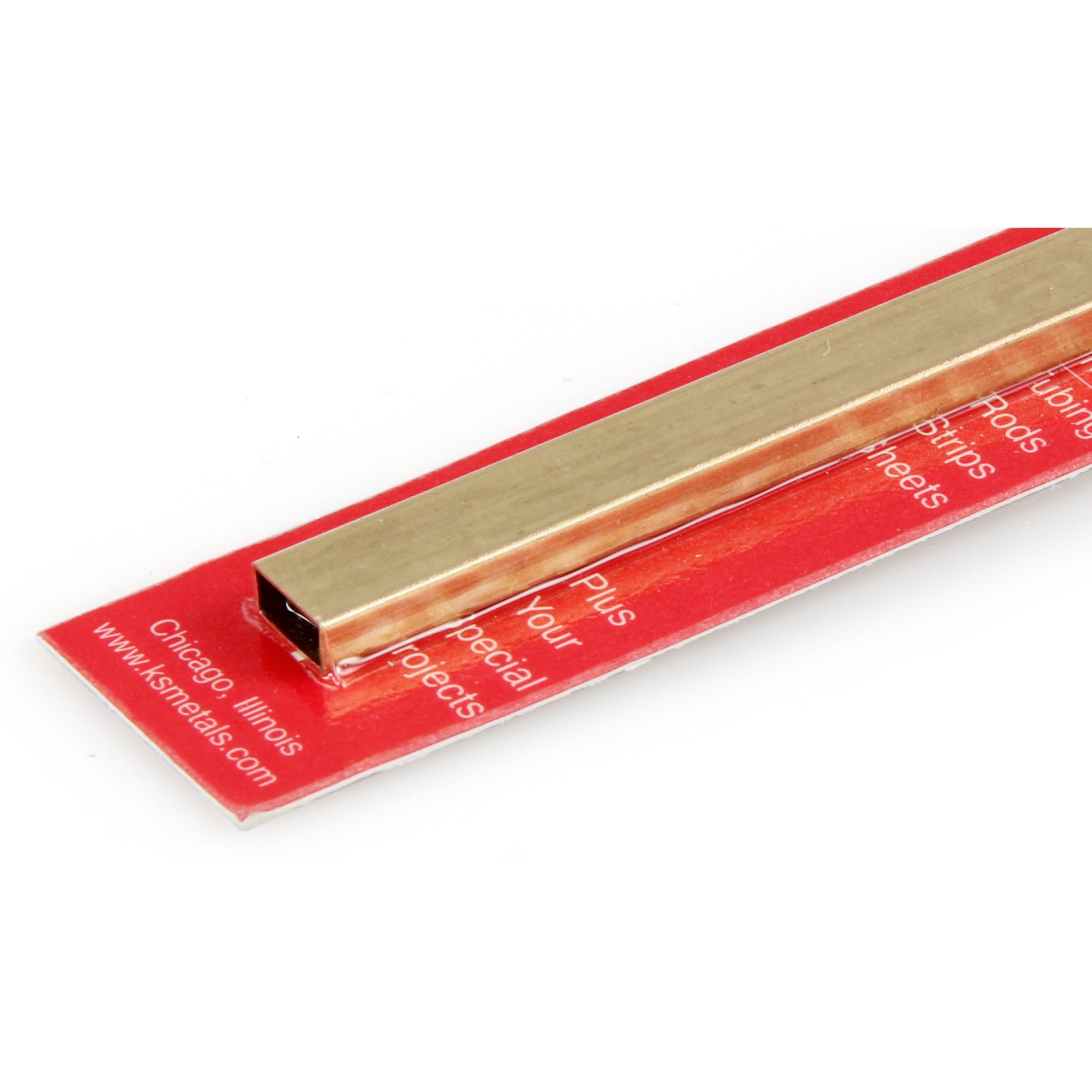 Brass Rectangular Tube 3/32  3/16  12in - .014in Wall