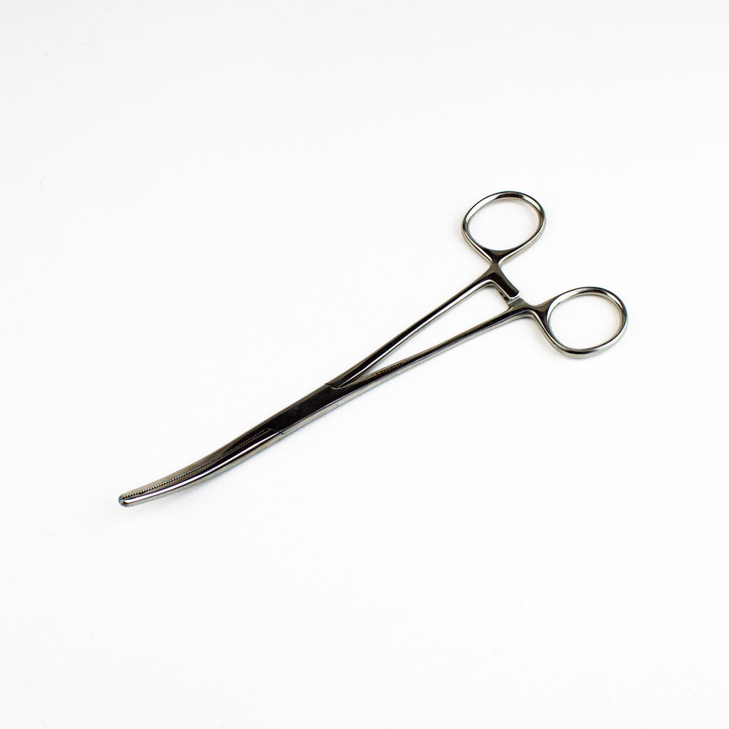 7.5in Curved Nose Stainless Steel Hemostats (Carded)