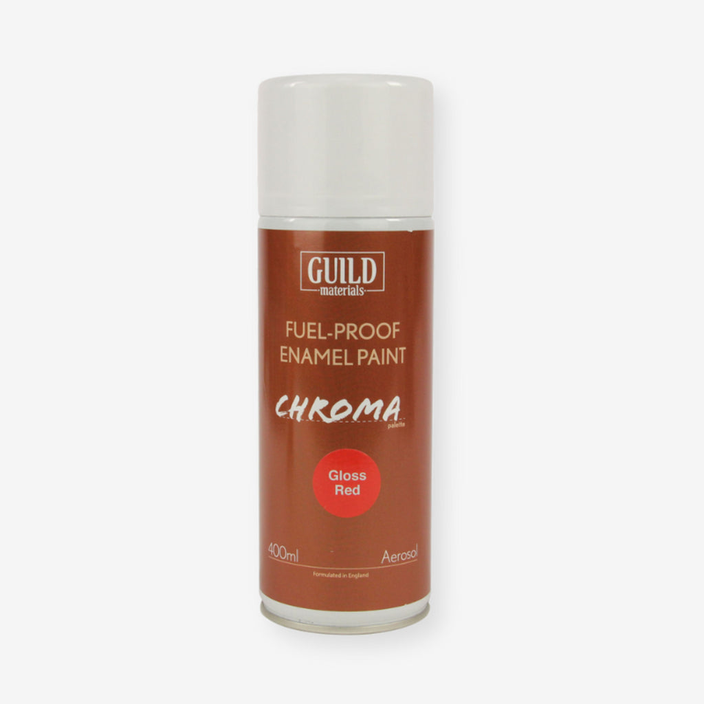 Chroma Enamel Fuelproof Paint Gloss Red (400ml Aerosol)