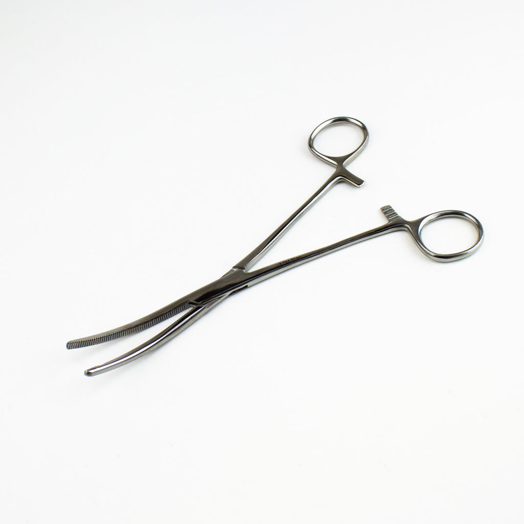 7.5in Curved Nose Stainless Steel Hemostats (Carded)
