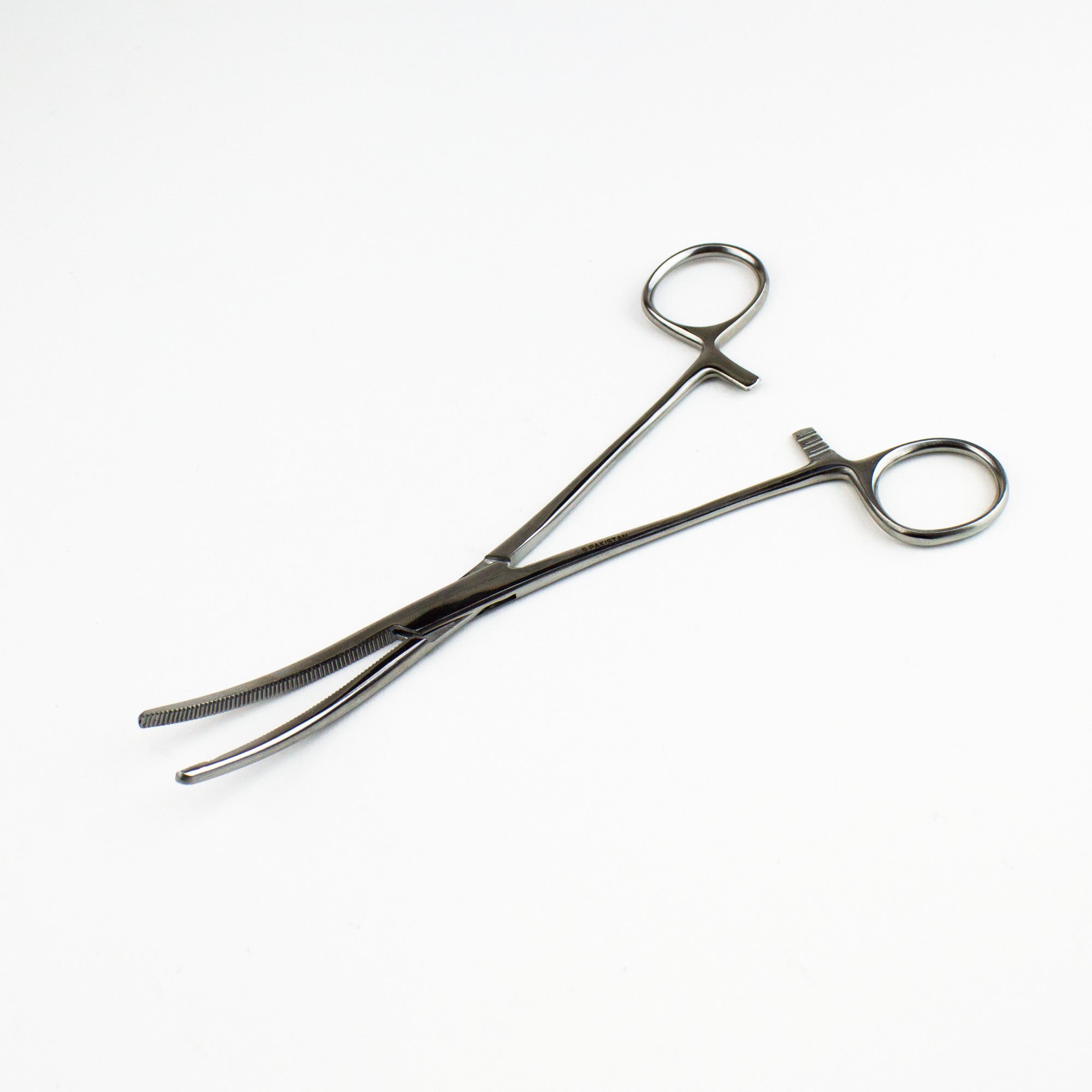 7.5in Curved Nose Stainless Steel Hemostats (Carded)
