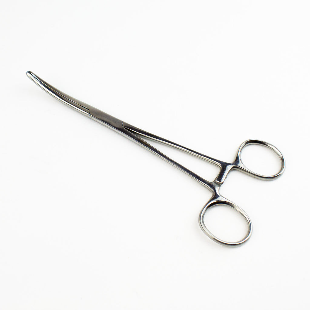 7.5in Curved Nose Stainless Steel Hemostats (Carded)